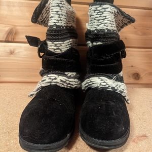 My clock calf length boots